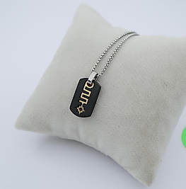 Greek Desenli Çelik Erkek Kolye