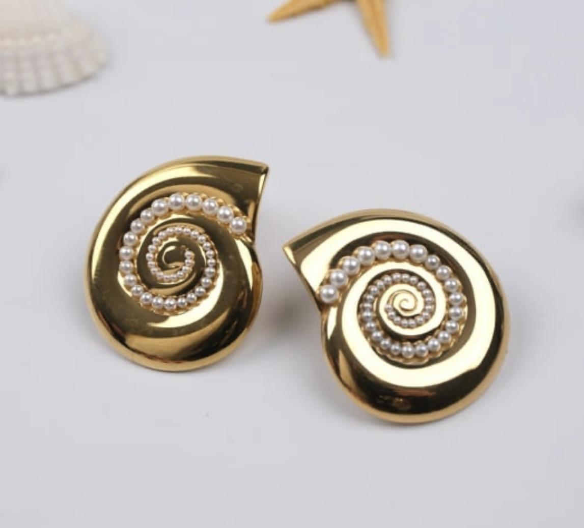 Salyangoz Kabuğu Küpe