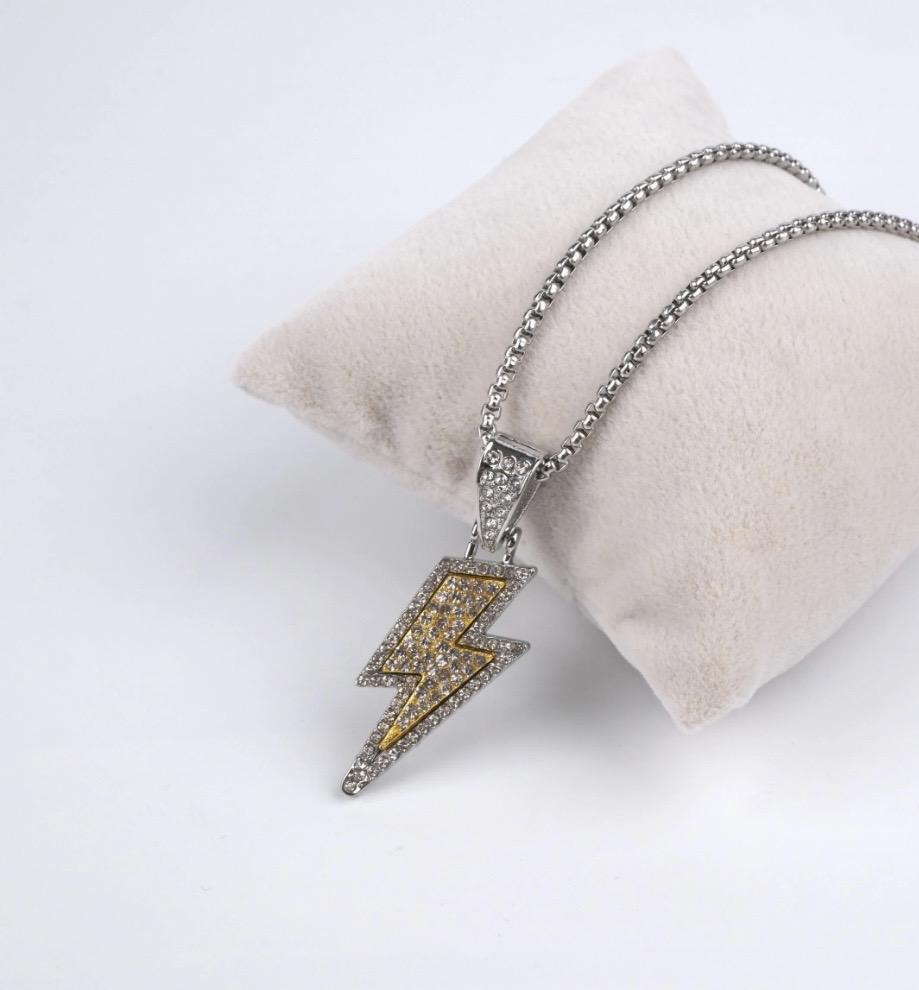 Şimşek erkek çelik kolye